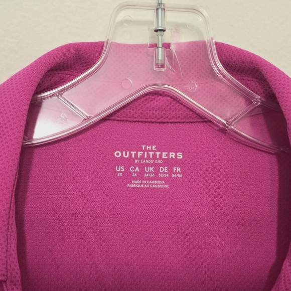 The Outfitters by Lands' End Pink Polo Top Women's 2X - Picture 3 of 3